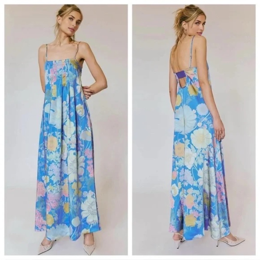 NEW FREE PEOPLE BOTANICAL MAXI DRESS, SMALL